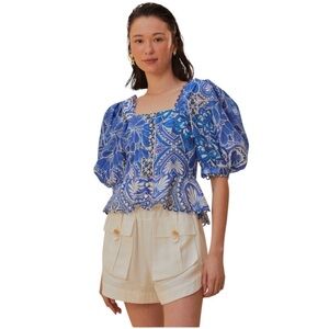 FARM RIO Off White Cargo Pockets Shorts NWT